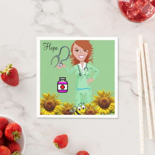 Zonnebloemzursepapier Napkins Servet (Insitu)