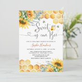 Zonnebloemzweet en mammie als Baby shower Kaart (Staand voorkant)