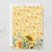 Zonnebloemzweet en mammie als Baby shower Kaart (Achterkant)