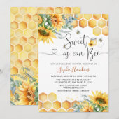 Zonnebloemzweet en mammie als Baby shower Kaart (Voorkant / Achterkant)