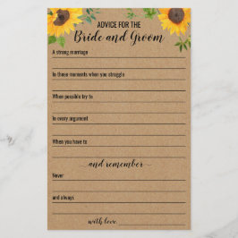 Zonnebloesadvies voor de bruine en de bruine Kaart