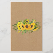 Zonnebloesadvies voor de bruine en de bruine Kaart (Achterkant)