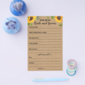 Zonnebloesadvies voor de bruine en de bruine Kaart (Enkel)