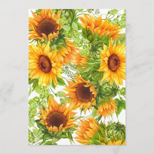 Zonnebloesadvies voor het schoenenspel advieskaart (Achterkant)