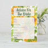 Zonnebloesadvies voor het schoenenspel advieskaart (Staand voorkant)