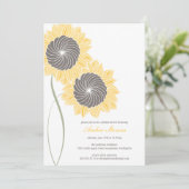 Zonnebloeschower/partijuitnodiging Kaart (Staand voorkant)