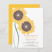 Zonnebloeschower/partijuitnodiging Kaart (Voorkant / Achterkant)