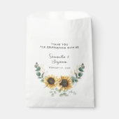 Zonnebloesem Eucalyptus bruiloft Bedankzakje (Voorkant)