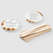 Zonnebloesem | Trouwprogramma Handwaaier (Niet-gemonteerd)