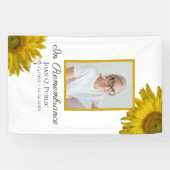 Zonnebloesems Viering van het Leven Begrafenis Spandoek (Horizontaal)