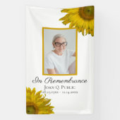 Zonnebloesems Viering van het Leven Begrafenis Spandoek (Verticaal)