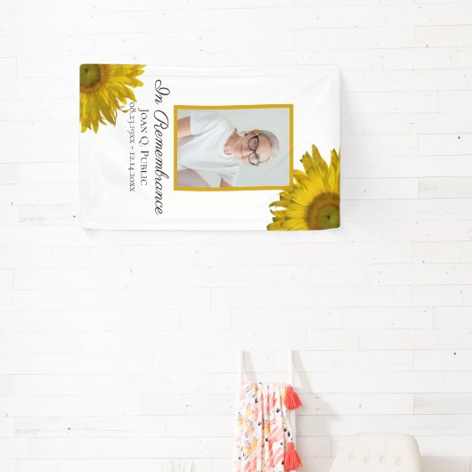 Zonnebloesems Viering van het Leven Begrafenis Spandoek (Insitu)