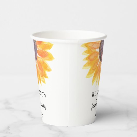 Zonnebloesgezinshereniging Papieren Bekers (Rechts)