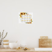 Zonnebloeskalender, kalender 2023, Yarly, Maandag Poster (Keuken)