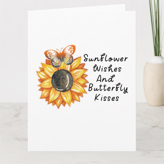 Zonnebloeslak en vlinderbloemkussen, Zonnebloem B Kaart (Voorkant)