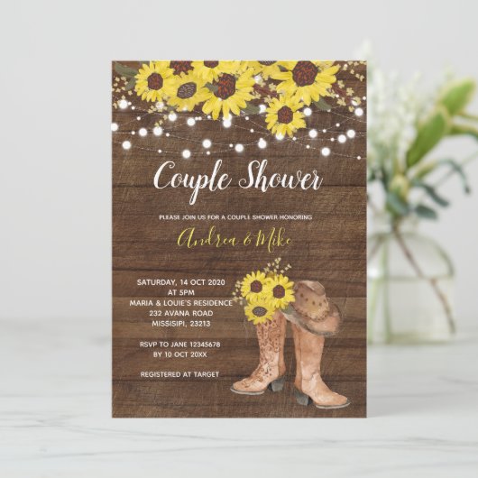 Zonnebloeslandlaarzen Kaart (Staand voorkant)