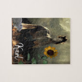 Zonnebloespaarden Puzzles Legpuzzel (Horizontaal)