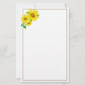Zonnebloespapier Briefpapier (Voorkant)