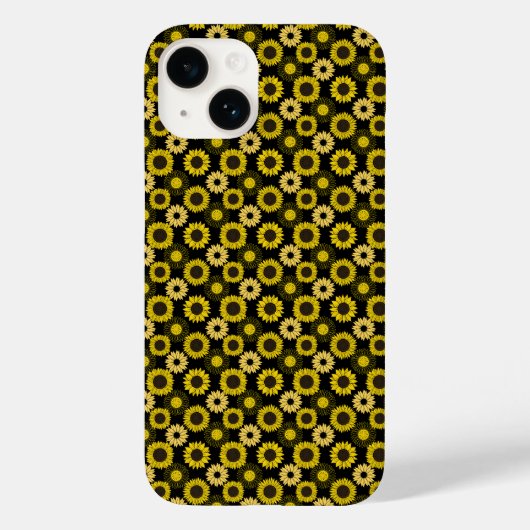 Zonnebloespatroon bx4 Black BG Case-Mate iPhone Case (Achterkant)