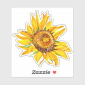 Zonnebloesticker Sticker (Vel)