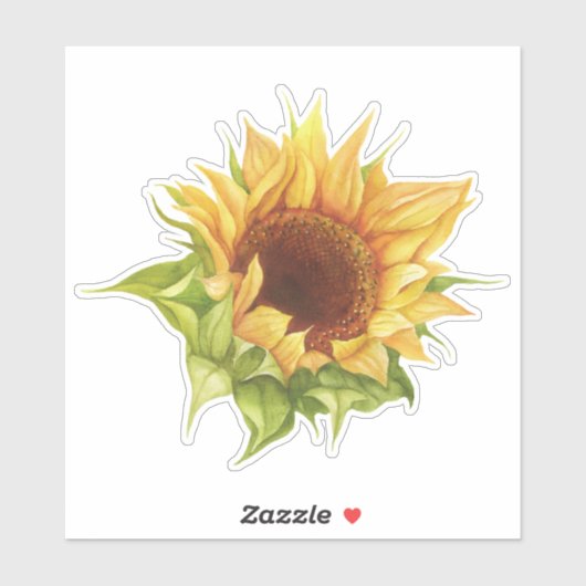 Zonnebloesticker Sticker (Vel)