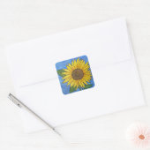 Zonnebloesticker Vierkante Sticker (Envelop)