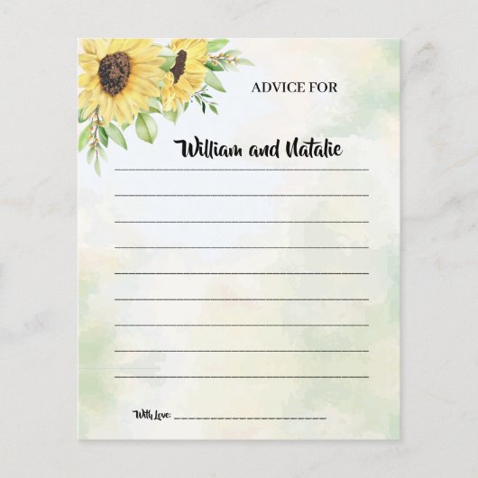 Zonneblokadvies voor Happy Couple-doucherekaart Flyer (Voorkant)