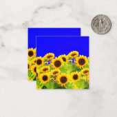 Zonneblokkaart Oekraïne Vlag Colour Freedom Peace Notitiekaartje (Voorkant / Achterkant in situ)