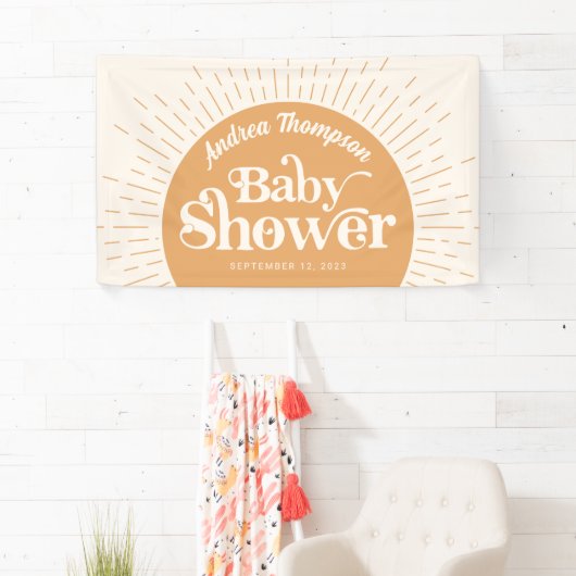 Zonneboho Gele Baby Shower  Spandoek (Insitu)