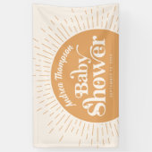 Zonneboho Gele Baby Shower  Spandoek (Verticaal)