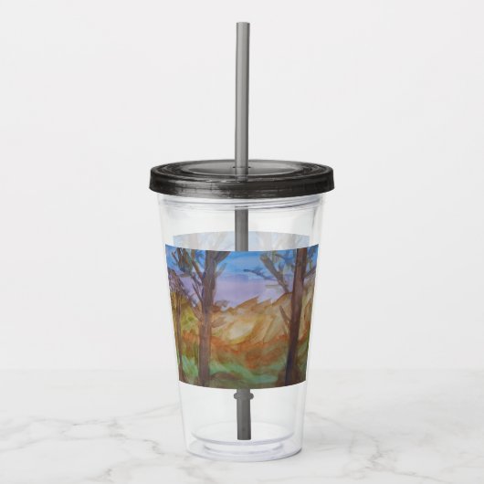Zonnebomen Acryl Drinkbeker (Voorkant)