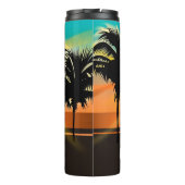 Zonnebomen en palmbomen thermosbeker (Achterkant)
