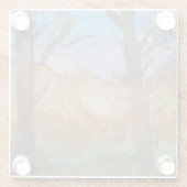 Zonnebomen Glazen Onderzetter (Achterkant)