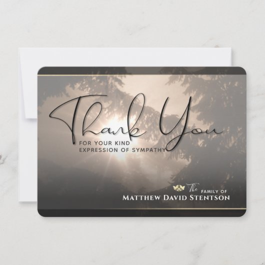 Zonnebomen in Natuur sympathie Hartelijk dank Kaart (Voorkant)