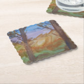 Zonnebomen Kartonnen Onderzetters (Gebogen)