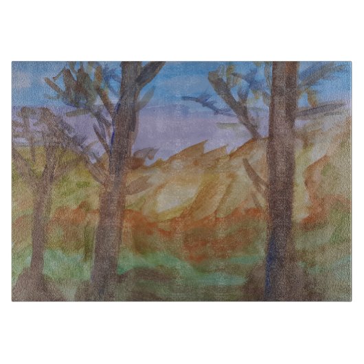 Zonnebomen Snijplank (Voorkant)