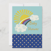 Zonneboog en regenboog Baby shower Kaart (Voorkant)