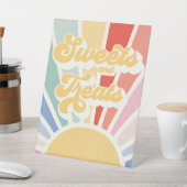 Zonneboogstrandbrauwen en -behandelingen reclamebord met voetstuk (Insitu)