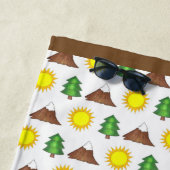 Zonneboomberg Hikkende Bossen in een buitenkamp Strandlaken (In situ)