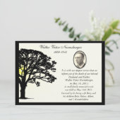 Zonneboomfotodoodskaart Aankondiging (Staand voorkant)