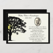 Zonneboomfotodoodskaart Aankondiging (Voorkant / Achterkant)