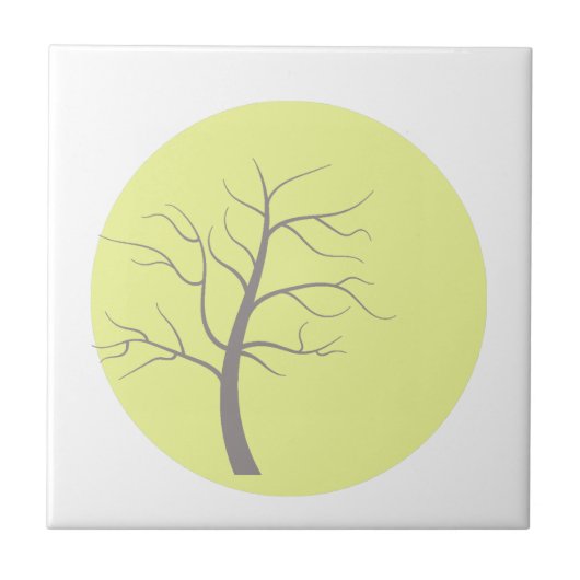 Zonneboompastel Theme Planet Minimalism Tegeltje (Voorkant)