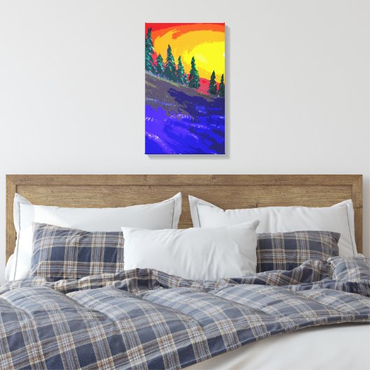 Zonnebossen Canvas Afdruk (Insitu (Slaapkamer))