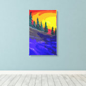 Zonnebossen Canvas Afdruk (Insitu (Houten vloer))