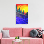 Zonnebossen Canvas Afdruk (Insitu (Woonkamer))