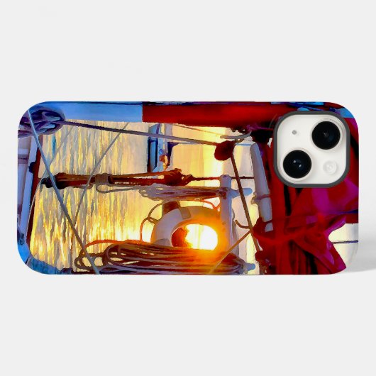 Zonneboten en zeilboten op Lopez Island Case-Mate iPhone Case (Achterkant (horizontaal))