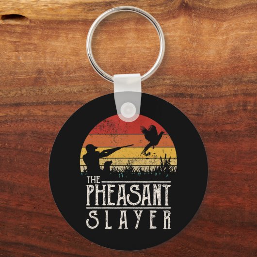 zonnebranche-opmaakmodel fazant Hunting Pheasa Sleutelhanger (Voorkant)