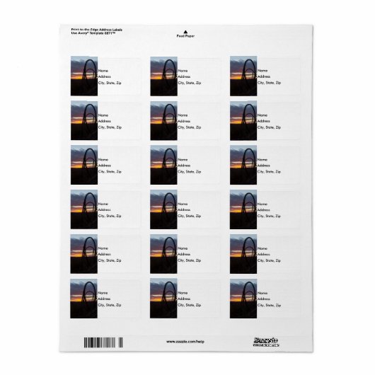 Zonnebrand Etiket (Full Sheet)