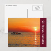 zonnebrand in de gili indonesië briefkaart (Voorkant / Achterkant)