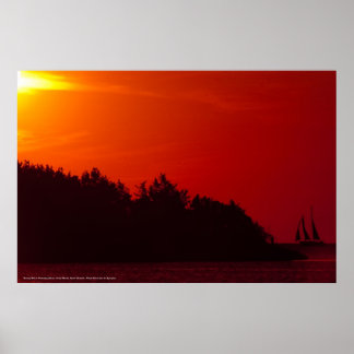 zonnebrand op Ocracoke Island Poster